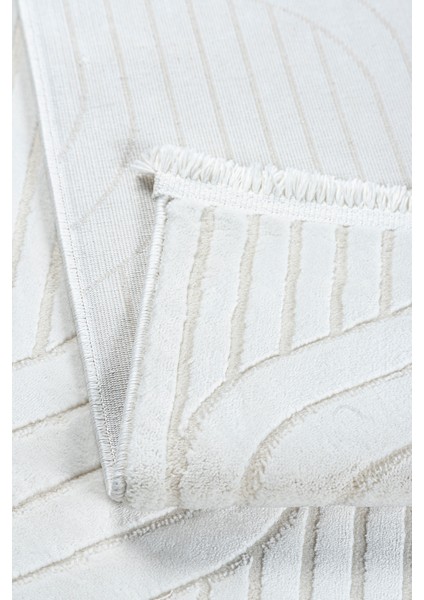 Krem Beyaz Bambu Dokulu Salon Halısı – Modern, Antialerjik, Kaymaz Tabanlı ve Toz Tutmaz 4m² / 6m² Oturma Odası Halısı modelleri