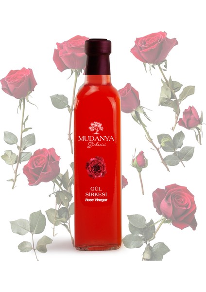 Doğal Fermantasyon Katkısız Gül Sirkesi 500 ml