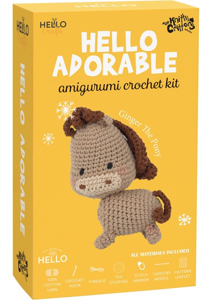Sevimli Midilli Amigurumi Yapım Kiti Türkçe - Hello Adorable Ginger The Pony