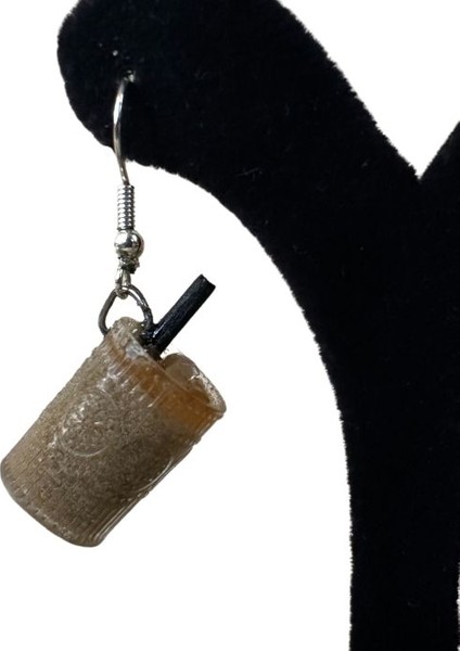 1439 El Yapımı Dilim Kek ve Kahve Figürlü Küpe fırsatları