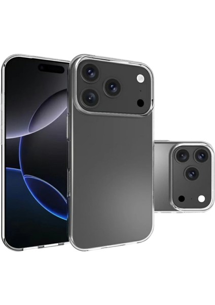 iPhone 17 Pro Kılıf Şeffaf Esnek Yapılı Premium Silikon Kapak Ryc/azun Şeffaf modelleri