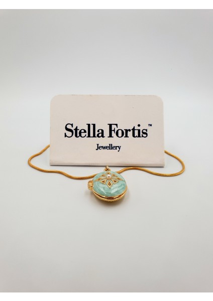 Mine Detaylı Kapaklı Madalyon Kolye – Altın Renk Yılan Zincir indirimleri