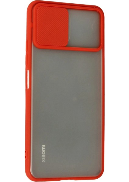 MYT09 Xiaomi Mi 11 Lite Kılıf Palm Buzlu Kamera Sürgülü Silikon - Kırmızı modelleri