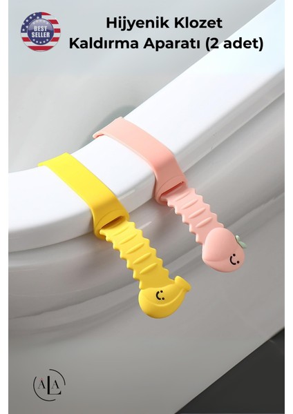 Pratik Özel Tasarımlı Hijyenik Klozet Kaldırma Aparatı Hijyenik Klozet Kapağı Tutucu - 2 Adet