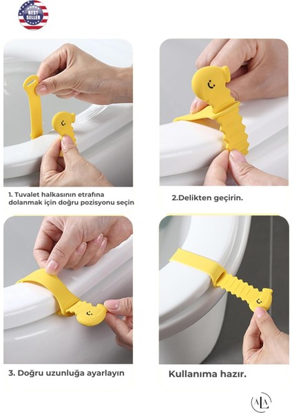 Pratik Özel Tasarımlı Hijyenik Klozet Kaldırma Aparatı Hijyenik Klozet Kapağı Tutucu - 2 Adet fırsatları