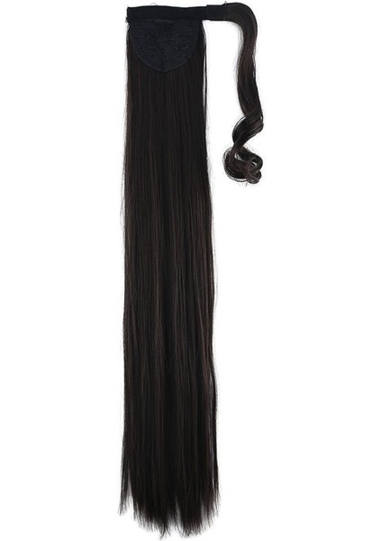 Bağlamalı Düz At Kuyruğu / Kahverengi indirimleri