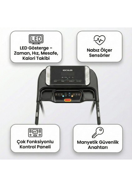 Katlanabilir Uygulamalı Dijital Koşu & Yürüyüş Bandı – 1.5 Hp Motor, 4 Kademeli Eğim fırsatları