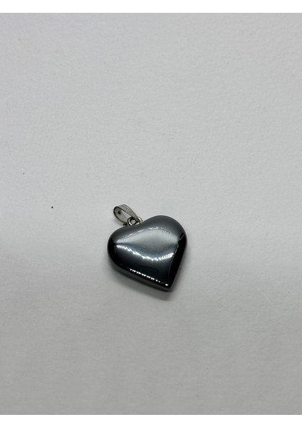 Hematit Doğaltaş Kolye Ucu Kalp modelleri