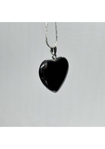 Hematit Doğaltaş Kolye Ucu Kalp indirimleri