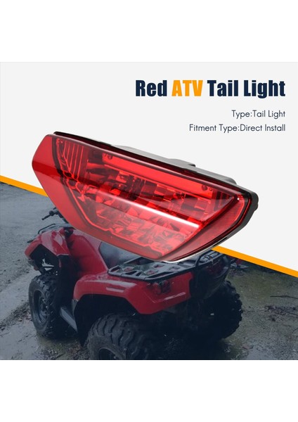 Honda TRX420 TRX500 Rancher Foreman Için Kırmızı Atv Kuyruk Işık Arka Uçak Trx 400EX Rubicon TRX250 2006-2015 (Yurt Dışından) modelleri