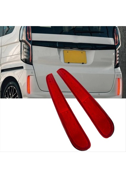 Honda Nbox 2023-2024 Araç LED Arka Tampon Işık Arka Sis Lambası Park Yeri Uyarı Işık Reflektör Kırmızı (Yurt Dışından) modelleri