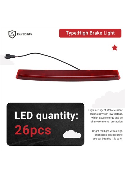 Araba Yüksek Montaj Durdurma Lambası 3 Üçüncü Fren Işığı Arka Kuyruk Işığı Vw Golf Mk5 Mk6 R32 Polo Passat 1K6945097 (Yurt Dışından) indirimleri