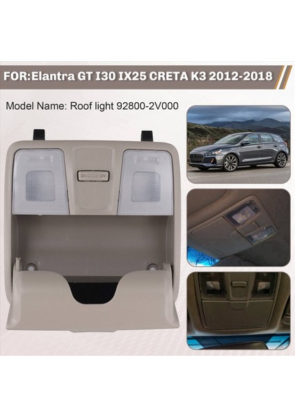 Okuma Lamba Head Console Üzerinde Sunroof Yok Hyundai Elantra Gt I30 IX25 Creta K3 2012-2018 (Yurt Dışından) fırsatları
