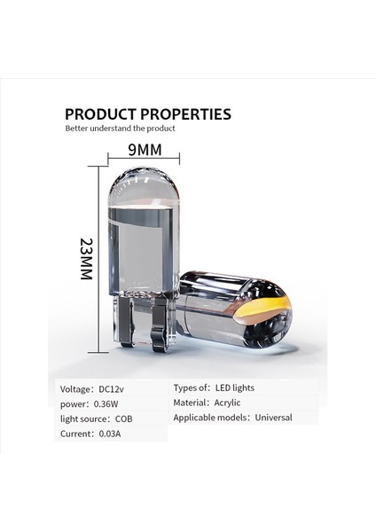 20PCS Araba LED T10 W5W Cob Okuma Kubbe Lambası Işık Işıkları Plaka Ampulleri 168 194 192 Dc 12V Beyaz (Yurt Dışından) modelleri