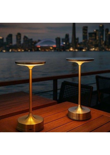 CT-8438 Toronto Şarjlı Masa Lambası Gold Gövde fırsatları