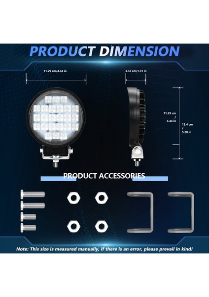4 Inç Yuvarlak LED Iş Lambası 2pcs 72W Offroad Araçları Için Sel Lambası Kamyon Traktör Arabası Tekne Atv Utv (Yurt Dışından) indirimleri