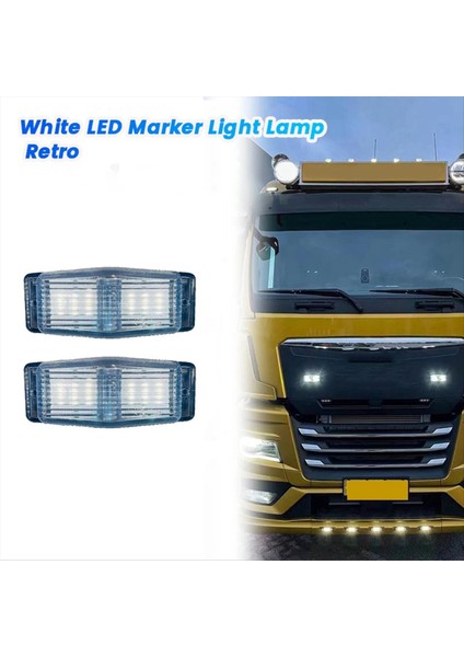 2pcs LED Işaretleyici Işıkları Ön Çift Brülör Göstergesi Lamba Için Scania Volvo Adam Benz Kamyon Kamyonu Ön Izgara Işık (Yurt Dışından) fırsatları