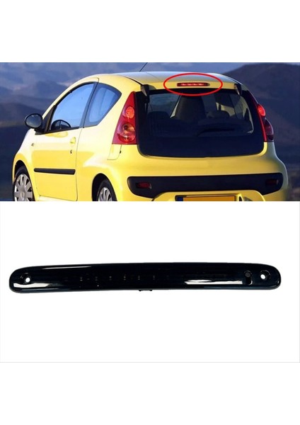 Araba Üçüncü Fren Lambası Yüksek Monte Edilmiş Fren Işığı Durdurma Sinyal Lambası 1606372780 Peugeot 107 Citroen C1 2005-2014 Siyah (Yurt Dışından) fırsatları