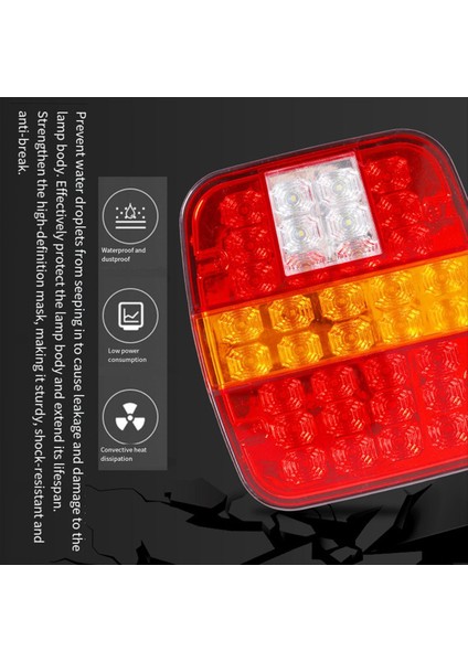 12V 24V Kamyon Römork Arka Fren Durdur Tail Işık Plaka Lamba Otobüs Kamyon Van Ford Jeep Wrangler Cj Yj Jk (Yurt Dışından) fırsatları