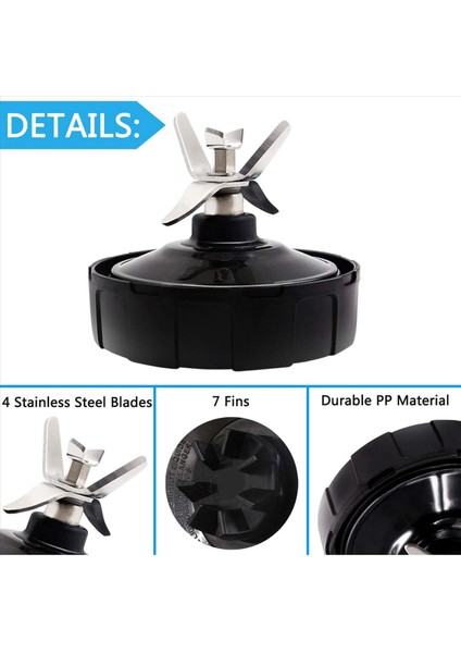 Nutri Ninja Auto Iq BL482 BL2013 BL685-30 Için 7 Kanatlı Alt Bıçak (Yurt Dışından) fırsatları