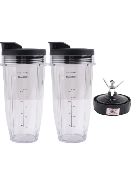 Nutri Ninja Için 7 Kanatlı Çıkarıcı Bıçağı ve Paket Servis Kapaklı 24 Oz Bardaklar (Yurt Dışından) fiyatları