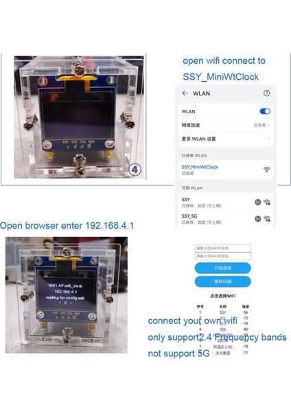 ESP8266 Dıy Kit Mini Saat OLED Ekran Kabuk Dıy Lehimle Bağlantı (Yurt Dışından) fiyatları
