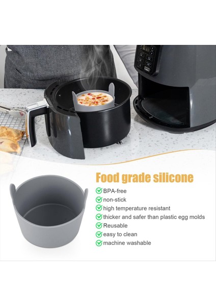 Air Fryer Yapışmaz Silikon Ramekinler Için 6 Adet Silikon Yumurta Kalıbı (Yurt Dışından) fırsatları