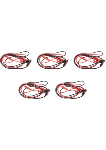 5x 1m Uzunluğunda Timsah Klipsinden Multimetre Için Muz Fiş Test Kablosu Çifti (Yurt Dışından)