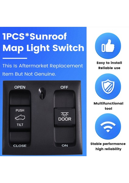 35830-TLA-A11ZA Araba Iç Sunroof Okuma Işık Anahtarı Honda Cr-V 2017-2020 Için Uygun (Yurt Dışından) fırsatları