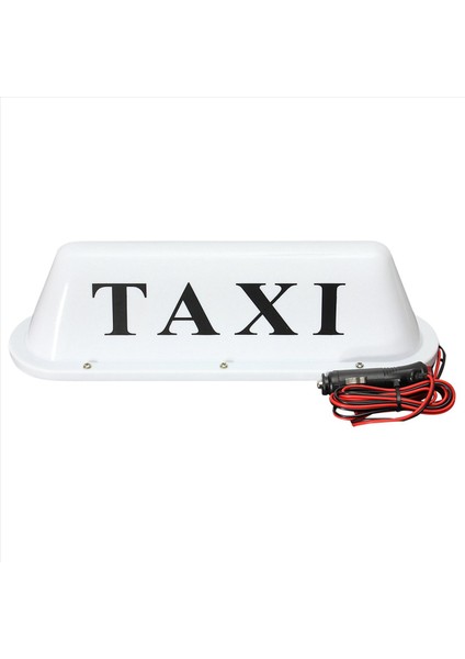 2x Beyaz Su Geçirmez Taksi Manyetik Taban Çatı Üst Araba Taksi LED Işaret Lambası 12V Pvc (Yurt Dışından) indirimleri
