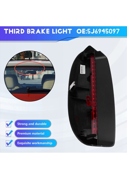 5J6945097 Araba Umuyor Skoda Fabia Için Otomatik Ek Fren Işık Lambası 2008-2014 3 Üçüncü Fren Işığı (Yurt Dışından) indirimleri
