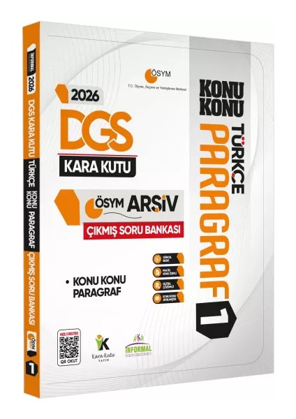 2026 Dgs Kara Kutu Türkçe Tek Kitap Ösym Arşiv Çıkmış Soru Bankası Konu Özetli Dijital Çözümlü