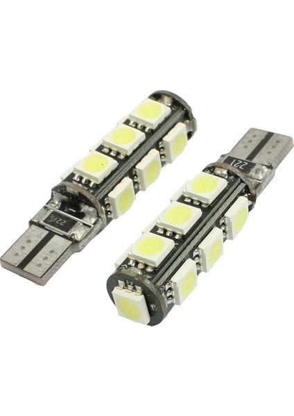 2 Pcs T10 W5W 194 168 Araba Beyaz Kanbus Hata Yok 5050 Smd 13 LED Ampul Lambası (Yurt Dışından) fiyatları