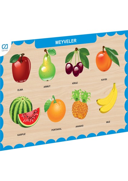 Ahşap Meyveler Bul-Tak