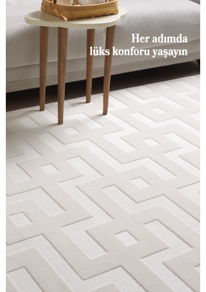 Modern Şık Tasarımlı Sisal Salon Oturma Odası Yolluk Krem Halı fırsatları