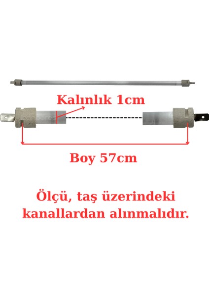 57 cm Elektrikli Isıtıcı Cam Montajlı Rezistans – 1 cm Kalınlık – Kuvars Cam Içinde Rezistanslı fiyatları