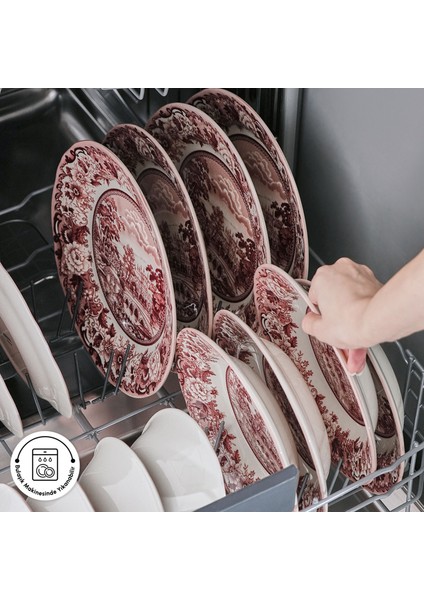 Old Town 24 Parça 6 Kişilik Yemek Takımı Bordo