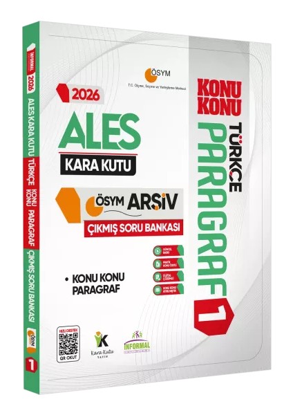 2026 Ales Kara Kutu Türkçe Tek Kitap Ösym Arşiv Çıkmış Soru Bankası Konu Özetli Dijital Çözümlü