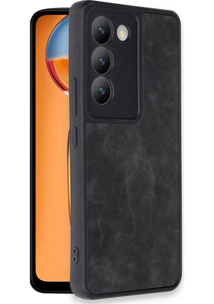 Vivo V30 Lite 4g Kılıf Aras Deri Kapak - Siyah fiyatları