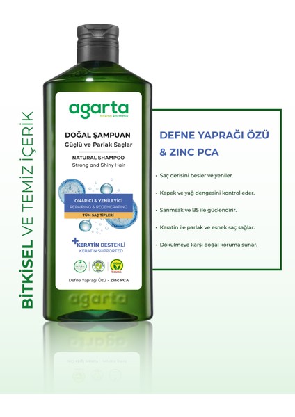 Doğal Güçlü ve Parlak Şampuan 400 ml modelleri