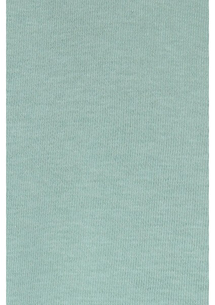 Kadın Oversize Geniş Kesim Pamuklu Basic Yeşil Bisiklet Yaka Sweatshirt