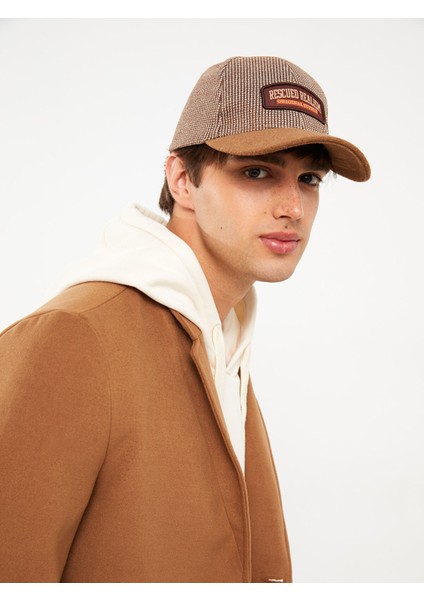 Yeni Sezon Kaz Ayağı Desenli Kaşe Erkek Kep Şapka