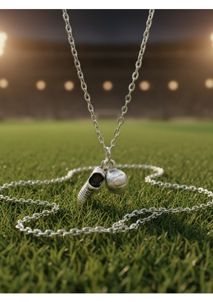 Futbol - Krampon - Top Gümüş Kaplama Düz Zincir Kolye fırsatları
