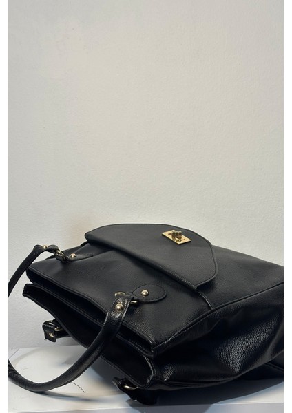 Bellera Ventese Siyah Çok Bölmeli Fermuarlı Tokalı Kadın El Kol ve Omuz Çantası fırsatları