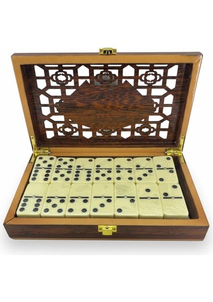 Lüks Ahşap Kutulu Türkiye Logolu Premium Domino Seti 28 Parça 6 Çift Aile Oyunu Yeni Yıl Hediyesi -B indirimleri