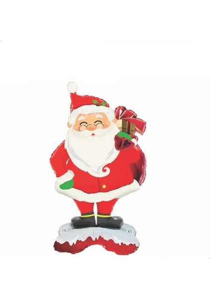 Neşeli Noel Baba Folyo Balon 120X68CM, Yılbaşı Süsleri