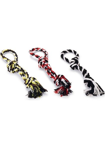 Mtxdpn Beeztees Köpek Oyuncağı, Çift Düğümlü Diş Ipi, Tutamaçlı, 25CM, 70GR