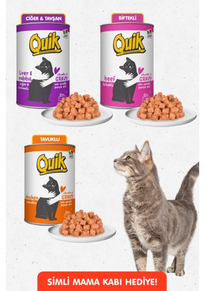 Yüksek Proteinli Konserve Yaş Kedi Maması - 6lı Set - 415GR x 6 fiyatları