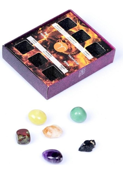 Koç Burcu Doğal Taş Seti – Karton Kutulu