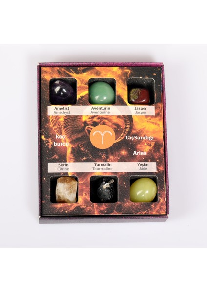 Koç Burcu Doğal Taş Seti – Karton Kutulu fiyatları